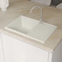 Мойка кухонная Domaci Болонья М-16-001 белая Мойка кухонная Domaci Болонья М-16-001 белая