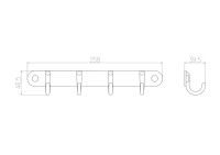 Крючок Wonzon & Woghand WW-9384-4 хром Крючок Wonzon & Woghand WW-9384-4 хром