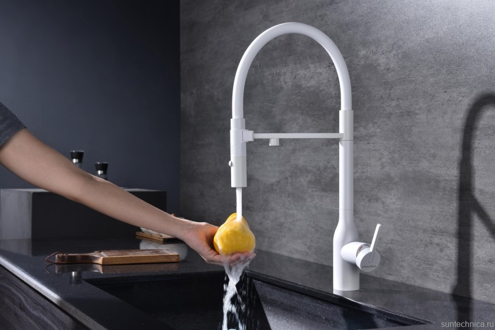 Смеситель для кухни Paulmark Magneto One Ma213188-WH белый