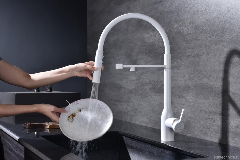 Смеситель для кухни Paulmark Magneto One Ma213188-WH белый