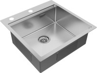 Комплект Мойка Paulmark Kroner-Pro PM705151-BS+A405-BS с коландером, брашированная нержавеющая сталь + Измельчитель Bone Crusher BC 910-SL-Slim Line