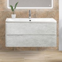 Мебель для ванной комнаты BelBagno Albano 100 подвесная, cemento verona grigio