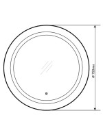 Зеркало круглое Comforty Круг 75 сенсорное, с подсветкой