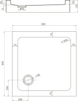 Поддон для душа Veconi Tezeo acrylic TZ-52B 80x80, черный Поддон для душа Veconi Tezeo acrylic TZ-52B 80x80, черный