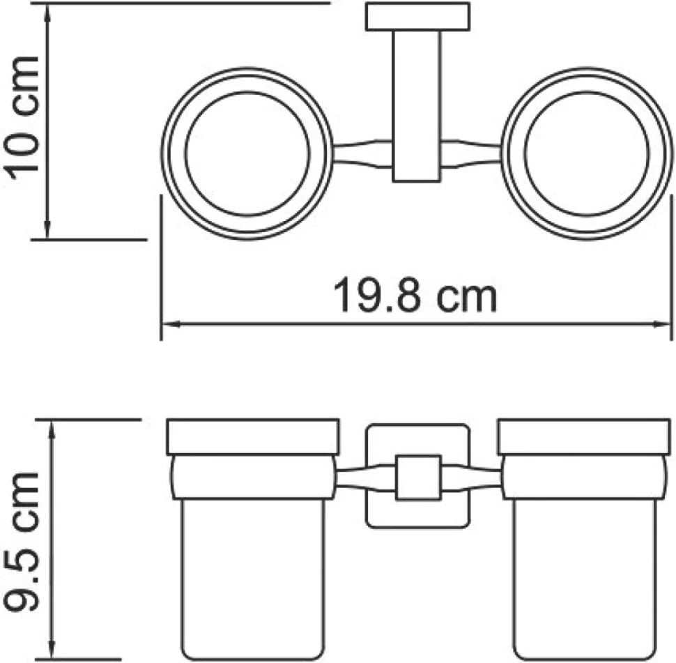 Набор Стакан Wasserkraft Lippe K-6528D + Мыльница K-6529