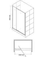 Душевой уголок RGW Passage PA-02+100 см (87-100)x100x185 профиль хром, стекло прозрачное