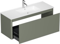 Тумба под раковину без столешницы Allen Brau Gravity 120 1 ящик, матовая олива