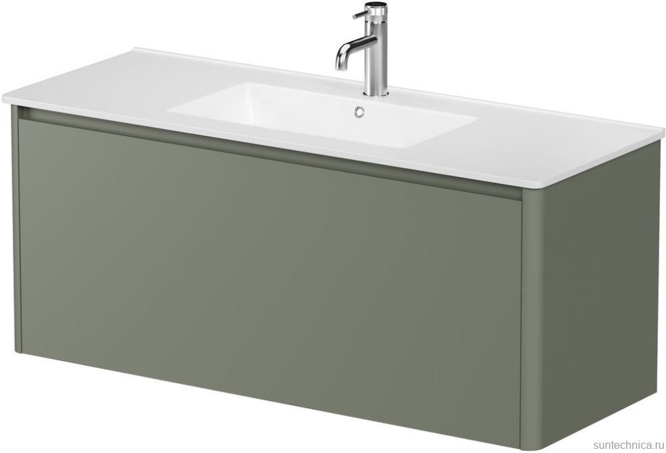Тумба под раковину без столешницы Allen Brau Gravity 120 1 ящик, матовая олива