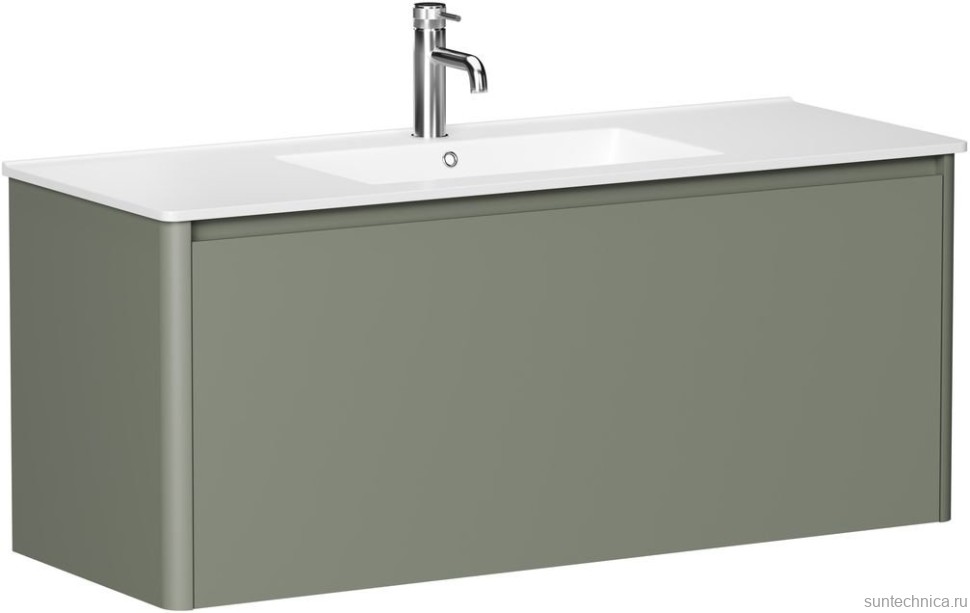 Тумба под раковину без столешницы Allen Brau Gravity 120 1 ящик, матовая олива