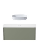 Тумба под раковину без столешницы Allen Brau Gravity 120 1 ящик, матовая олива