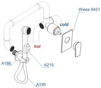 Гигиенический душ Wasserkraft А84095 шланг 150 см