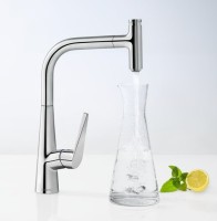 Комплект Смеситель Hansgrohe Talis Select S 72821000 + Фартук черный