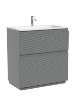 Тумба с раковиной Sancos Folk Floor 80 напольная, ergraut soft, раковина CN7012