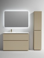 Тумба с раковиной Sancos Folk Floor 120 левая напольная, капучино, раковина CN7020