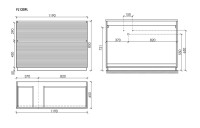 Тумба с раковиной Sancos Folk Floor 120 левая напольная, капучино, раковина CN7020