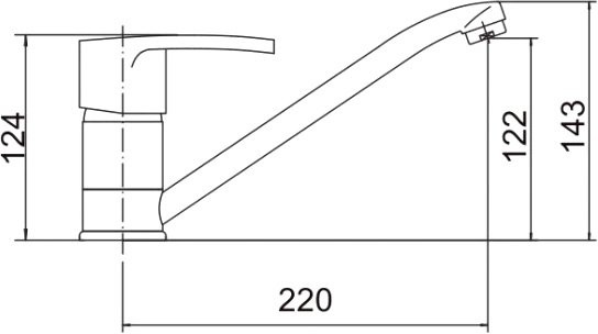 Смеситель для кухни Fashun A4265 хром