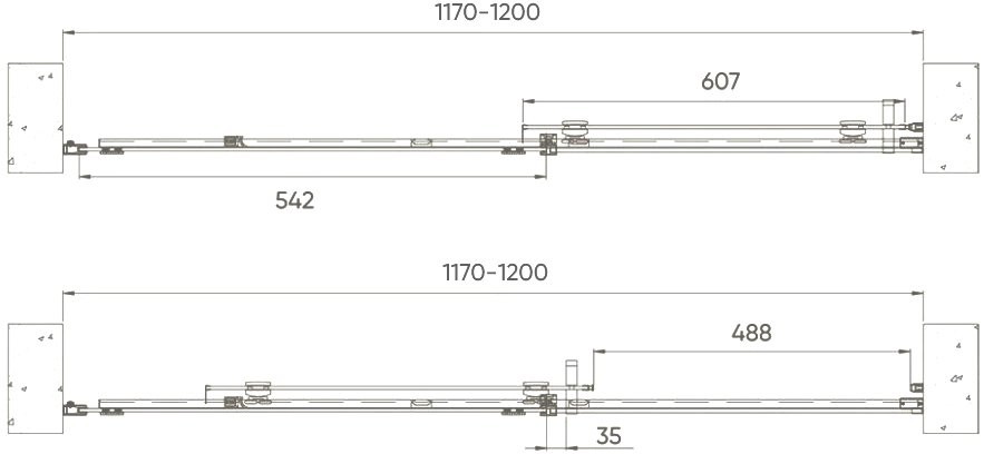 Душевой уголок Veconi Rovigo RV-070GR 120x80, брашированный графит