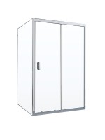 Душевой уголок Veconi Rovigo RV-046 100x90x195, профиль матовый хром, стекло прозрачное