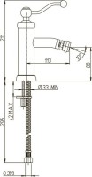 Смеситель для биде Paini Duomo 88PJ304 брашированное золото