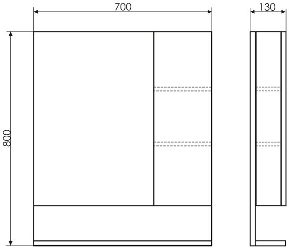 Зеркало Comforty Рига 70 дуб сонома