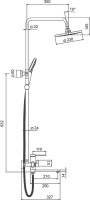 Душевая стойка Frap H67-6 F2467-6 черная