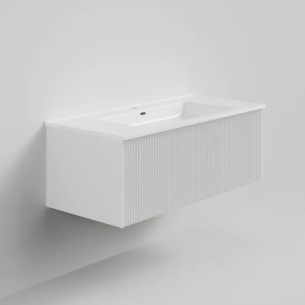 Тумба с раковиной La Fenice Terra 100 подвесная, bianca, раковина Slim Line 100 см