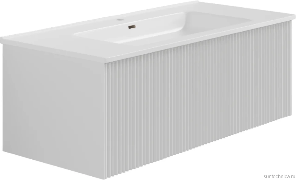 Тумба с раковиной La Fenice Terra 100 подвесная, bianca, раковина Slim Line 100 см