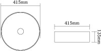 Накладная раковина SantiLine SL-1054MB черный матовый