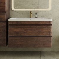 Тумба с раковиной Style Line Атлантика 100 Люкс Plus, подвесная, старое дерево