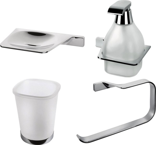 Набор Стакан Colombo Design Alize B2541 + Мыльница B2501 SX + Дозатор B9330 DX + Полотенцедержатель B2531