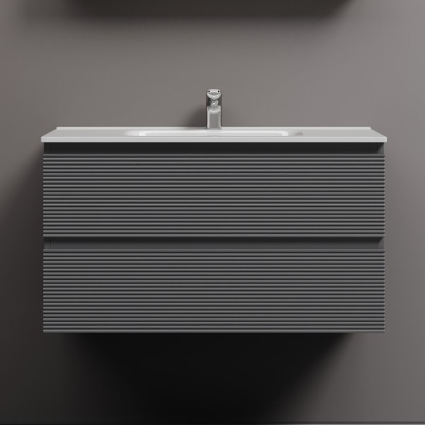 Тумба под раковину Sancos подвесная Folk 2я цв. Grey Soft FL90GS