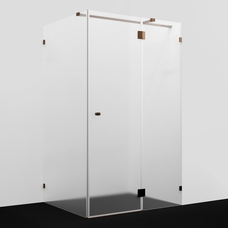 Душевой уголок Wasserkraft Paar 88H07R-MG 120х90 см, стекло матовое, фурнитура розовое золото