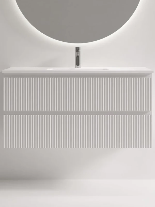 Тумба с раковиной Sancos Snob R 100 Bianco, раковина CN7027