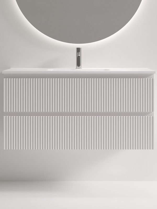 Тумба с раковиной Sancos Snob R 100 Bianco, раковина CN7027