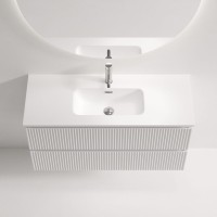 Тумба с раковиной Sancos Snob R 100 Bianco, раковина CN7027