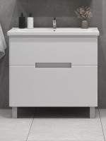 Тумба с раковиной SanStar Ориана 80 напольная, раковина Santek Миранда 80