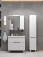 Тумба с раковиной SanStar Ориана 80 напольная, раковина Santek Миранда 80