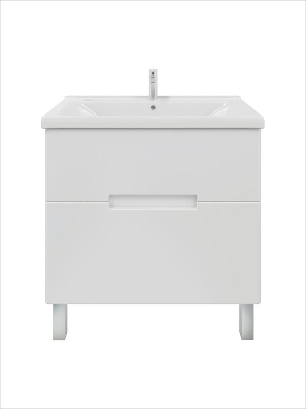 Тумба с раковиной SanStar Ориана 80 напольная, раковина Santek Миранда 80