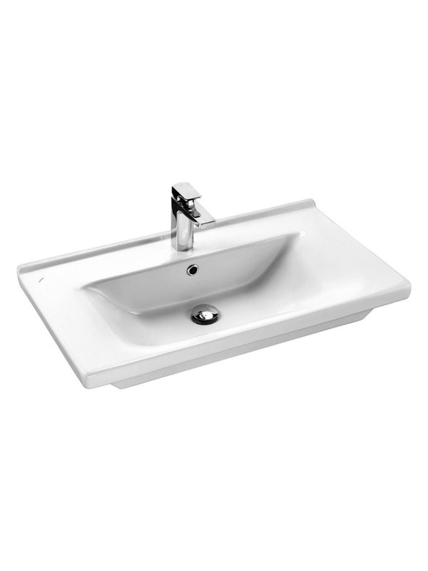 Тумба с раковиной SanStar Ориана 80 напольная, раковина Santek Миранда 80