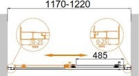 Душевая дверь в нишу Cezares Molveno BF 1 120 C Cr IV