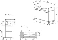 Тумба под раковину Sanflor Толедо 85, венге, орегон
