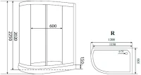 Душевая кабина Timo Standart T-1102 P R Душевая кабина Timo Standart T-1102 P R