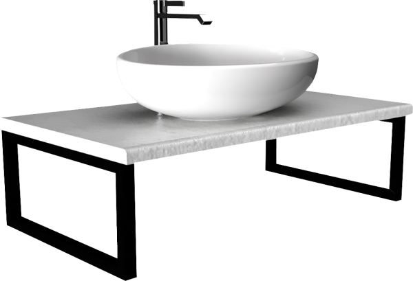 Столешница с раковиной 1MarKa Grunge Loft 100 бетон светлый