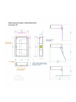 Мебель для ванной комнаты Alavann Cosmetic 85 L под стиральную машину, напольная, глянцевая белая