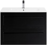Тумба под раковину без столешницы Art&Max Platino 80 подвесная, черная матовая