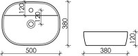 Накладная раковина Ceramicanova Element CN6036