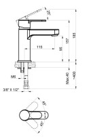 Смеситель для раковины Azario TEVIS (AZ-15494501) хром