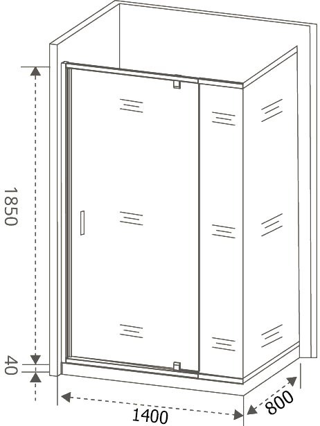 Душевой уголок Good Door Orion Orion WTW-PD+SP-G-CH 140x80