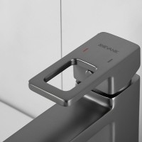 Смеситель для раковины Shevanik S8271T с гигиеническим душем, оружейная сталь