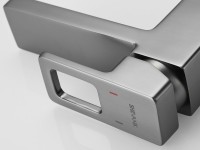 Смеситель для раковины Shevanik S8271T с гигиеническим душем, оружейная сталь